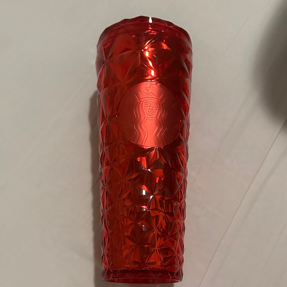 Starbucks Ruby Red Geometric Tumbler